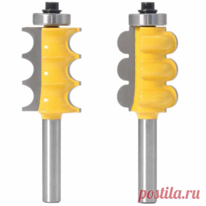 Drillpro 8mm Shank Triple Bead & Triple Flute Large Molding Router Bits Set Line - US$7.99
