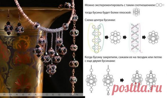 Украшения с бусинами 3 вида » Мир Бисера.com - бисероплетение, бисер схемы, мастер классы.