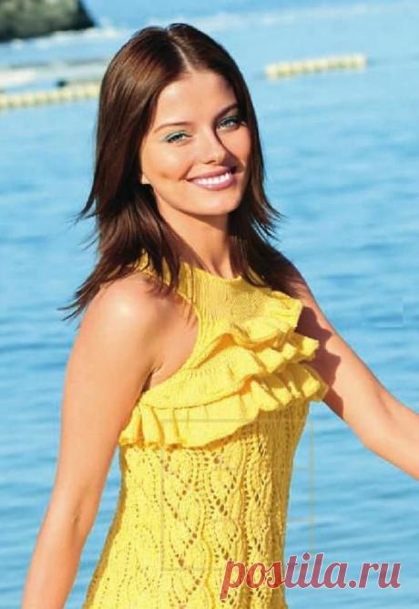 Топ с рюшами спицами | Ажурные Узоры