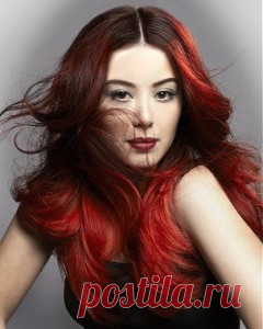 Красное Омбре | Стрижки и Прически