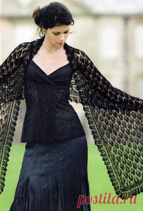 Ажурная шаль «Myrtle Leaf»