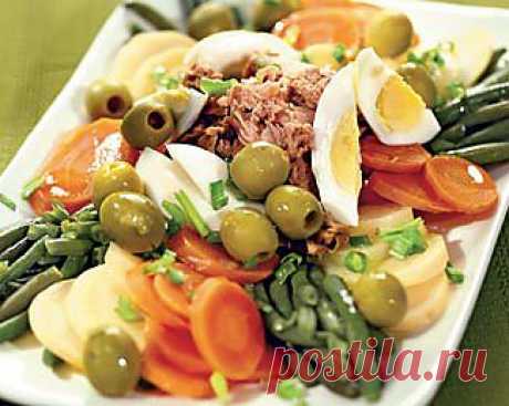 Салат с тунцом и зеленой фасолью, закуска. Пошаговый рецепт с фото на Gastronom.ru