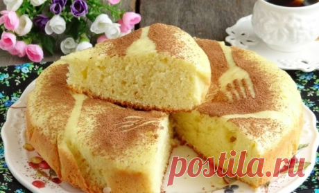 Готовим пышный и вкусный бисквит на сковороде