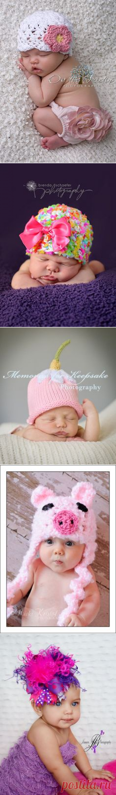 Newborn Baby Girl Hat Chunky Pink Cream Ivory Off White Beige Brown Crochet Knit Infant Double Pom Pom Beanie Photography Prop