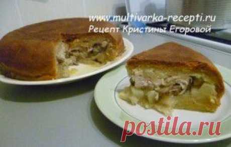 Курник на кефире в мультиварке |