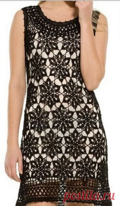 Vestido de Crochet Preto crochet
