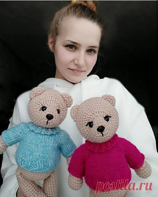 ​Вяжем с детьми свитер на любимую мягкую игрушку