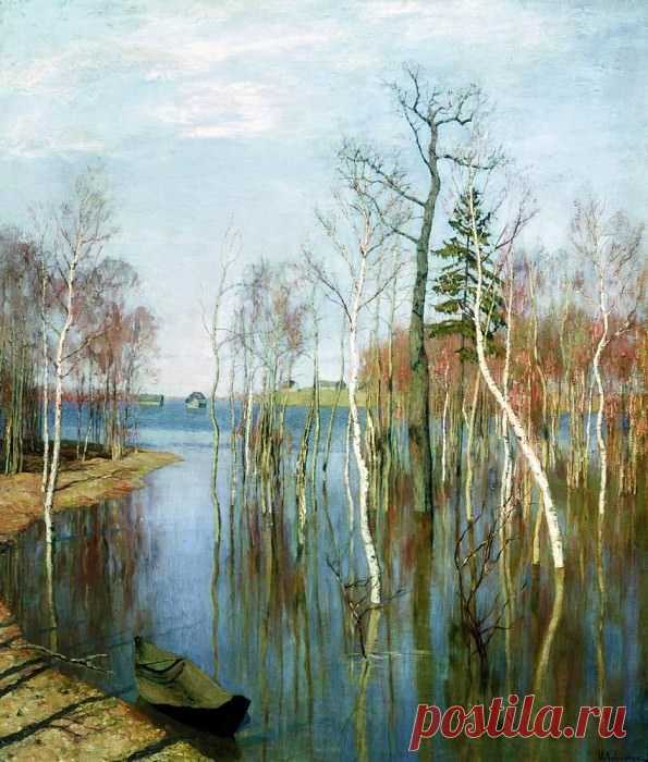 Весна. Большая вода (картина) — Исаак Ильич Левитан ★ Разрешение файла: 849×1000 px. Информация о картине, описание, где находится, другие картины художника. Альбом: Исаак Ильич Левитан, #1/393.
