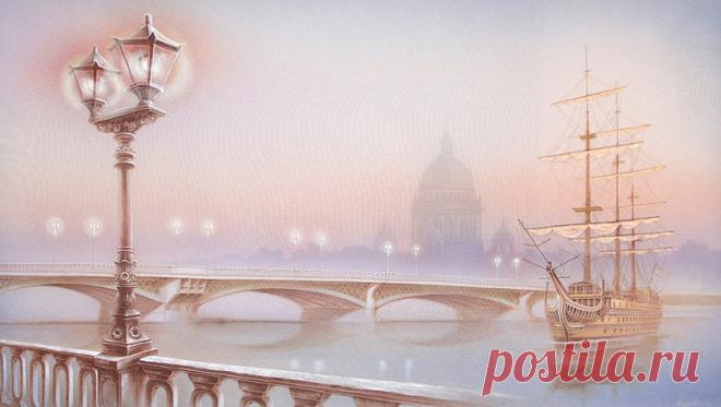 Когда сквозь тьму пробьётся лучик света, цветок любви отпустит сладкий сон...Роспись по шёлку Андрея и Вероники Русско