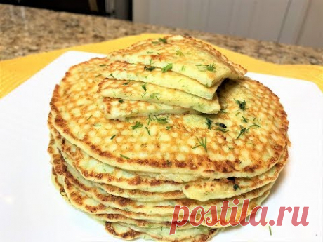 БЛИНЫ а-ля Хачапури. Самый Вкусный Завтрак для Любителей Сыыыыыра. Cheese Pancakes.