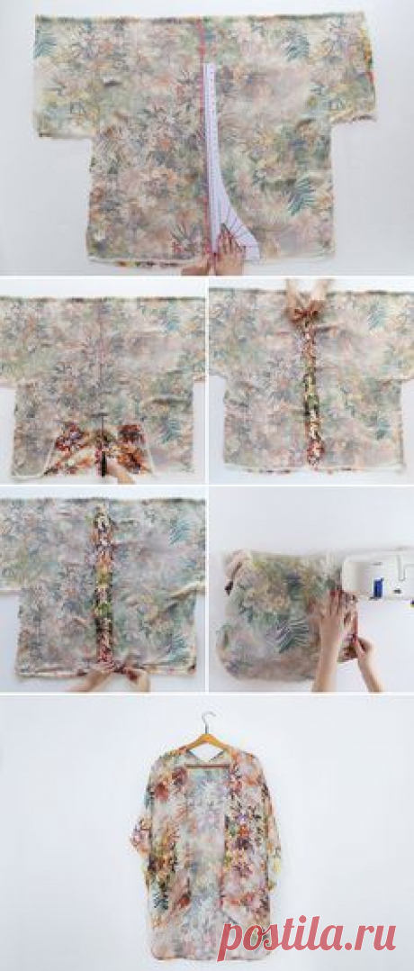 DIY a Kimono in 30 Minutes for Just $10! via Brit + Co.