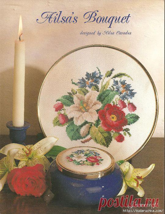 "Ailsa's Bouquet". Буклет - вышивка крестом..