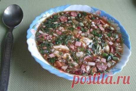 Окрошка с охотничьими колбасками, рецепт с фото — Вкусо.ру