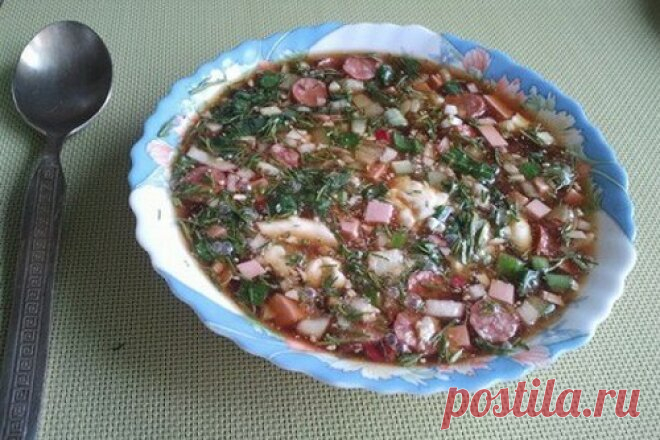 Окрошка с охотничьими колбасками, рецепт с фото — Вкусо.ру