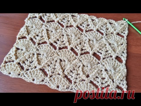 💥Настоящая РОСКОШЬ💥 УЗОР КРЮЧКОМ с листиками и веерами