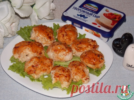 Котлеты с творожным сыром в духовке Кулинарный рецепт
