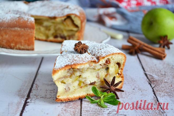 Шарлотка с яблоками в сметане в духовке рецепт с фото пошагово и видео - 1000.menu