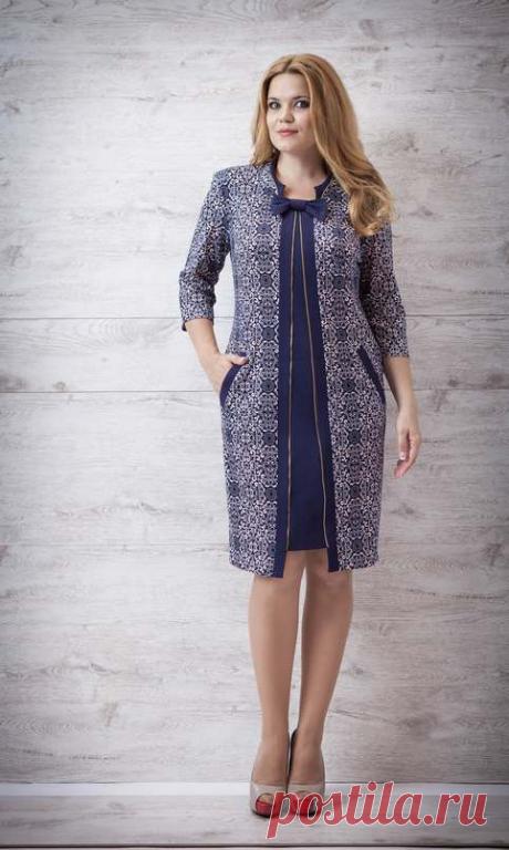 Коллекция платьев для полных женщин белорусской фирмы Vittoria Queen. Осень-зима 2014-2015 | Полная модница