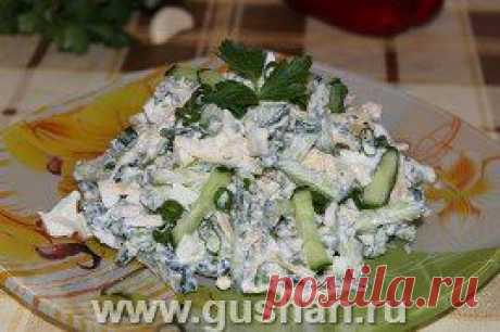 Салат с огурцом и сыром | Готовим просто и вкусно