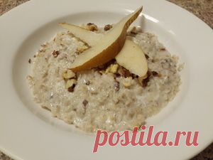 Овсяная каша с грушей и грецким орехом. Рецепт c фото, мы подскажем, как приготовить!