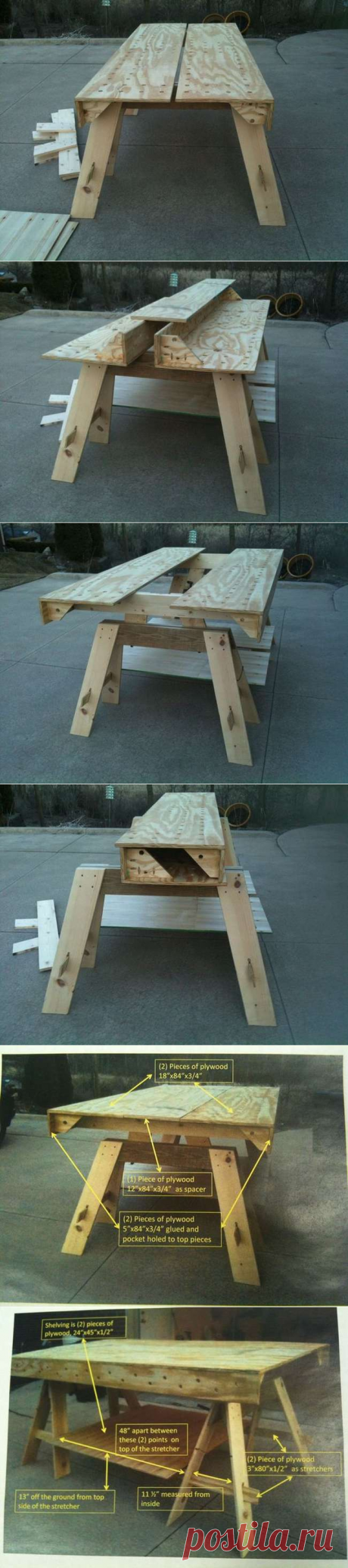 Верстак столярный складной