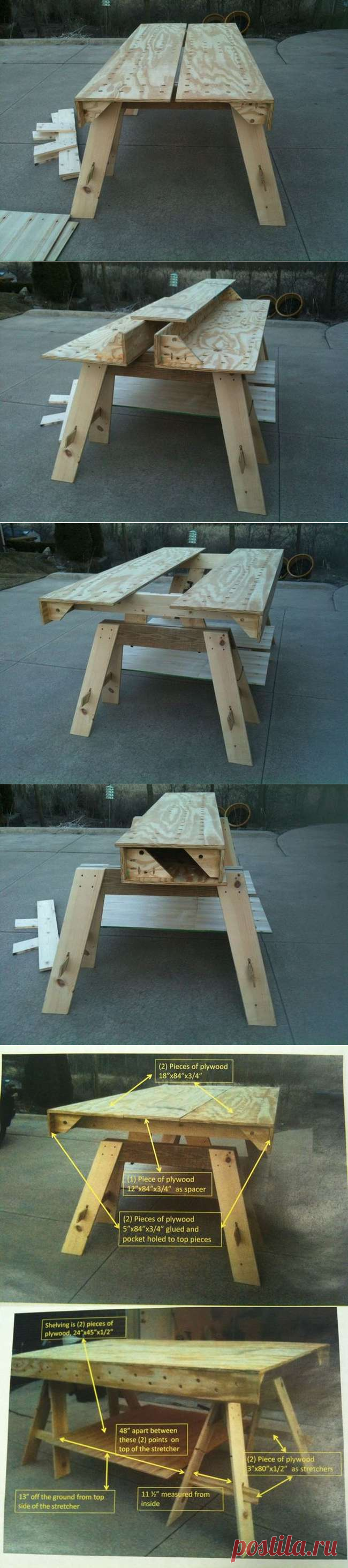 Верстак столярный складной