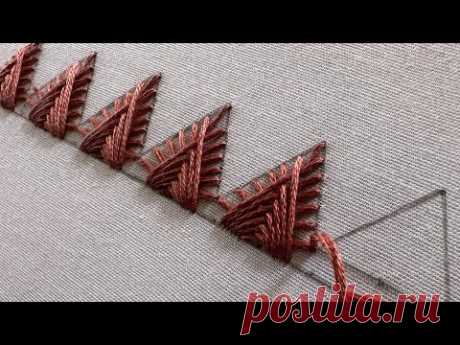 Beautiful borderline embroidery|hand embroidery|hand embroidery for beginners