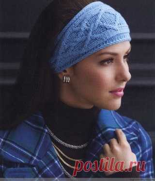 Повязка спицами. Как вязать