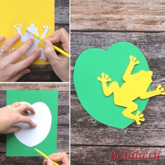 Поделка с детьми - Лягушка-Попрыгушка