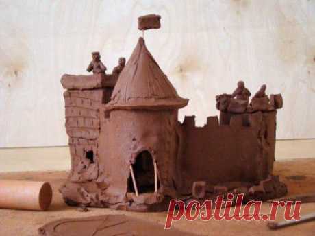 Замок из глины своими руками | Уроки лепки