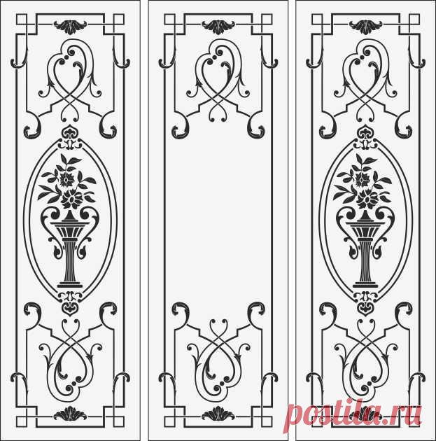 Пескоструйный рисунок винтажная рамка и ваза с цветами.