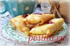 Самые вкусные рецепты: Блинчики с лимонным творогом.