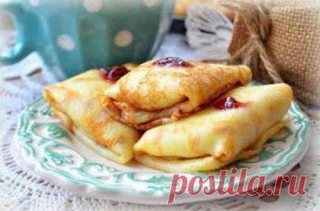 Самые вкусные рецепты: Блинчики с лимонным творогом.