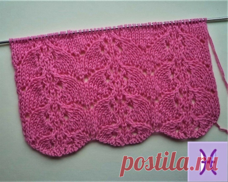 Ажурный узор спицами