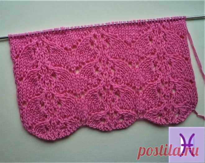 Ажурный узор спицами