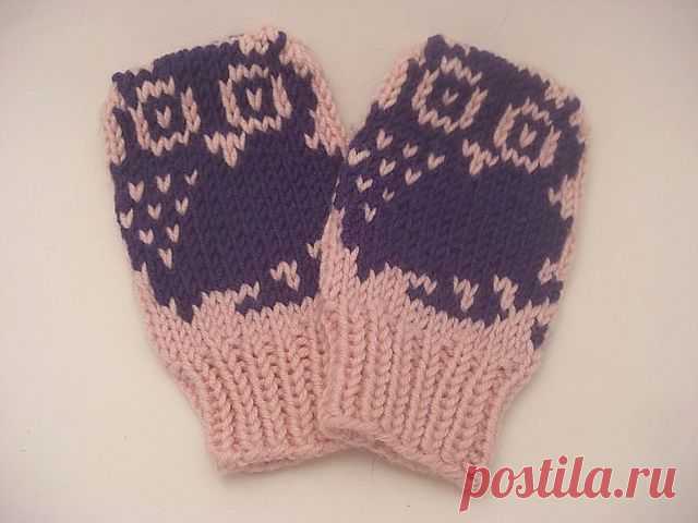 Ravelry: Мини-Мотив Детские варежки модель по нетто Халс