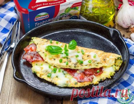 Омлет с творожным сыром и беконом – кулинарный рецепт