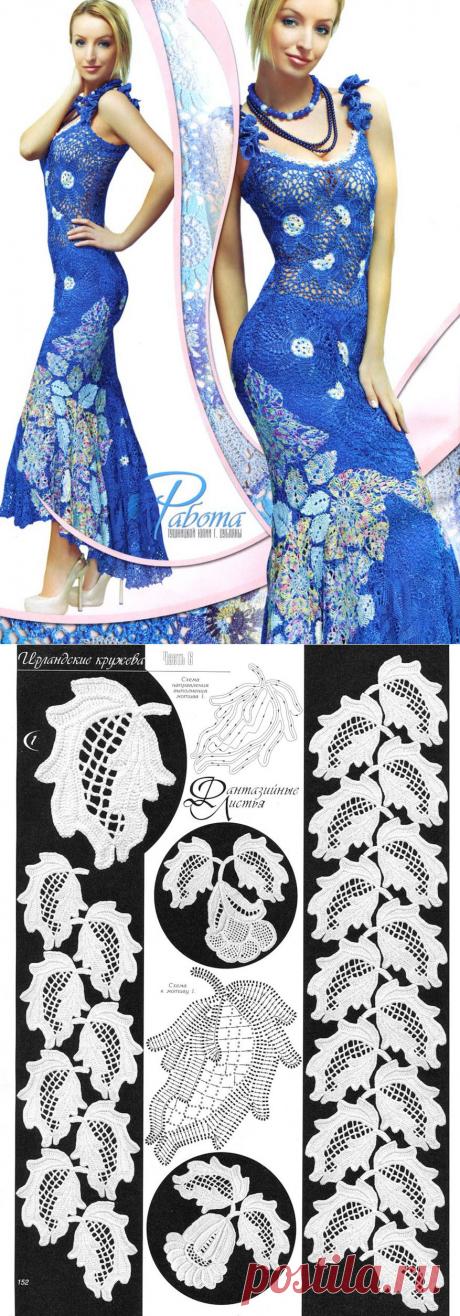 Цветы и листья.