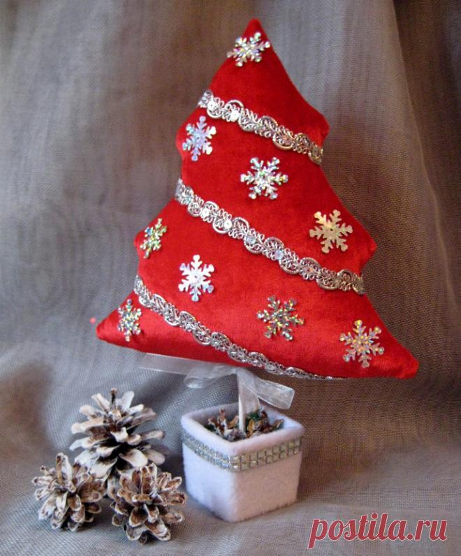 Новогодние текстильные елочки и украшения | Colors.life
