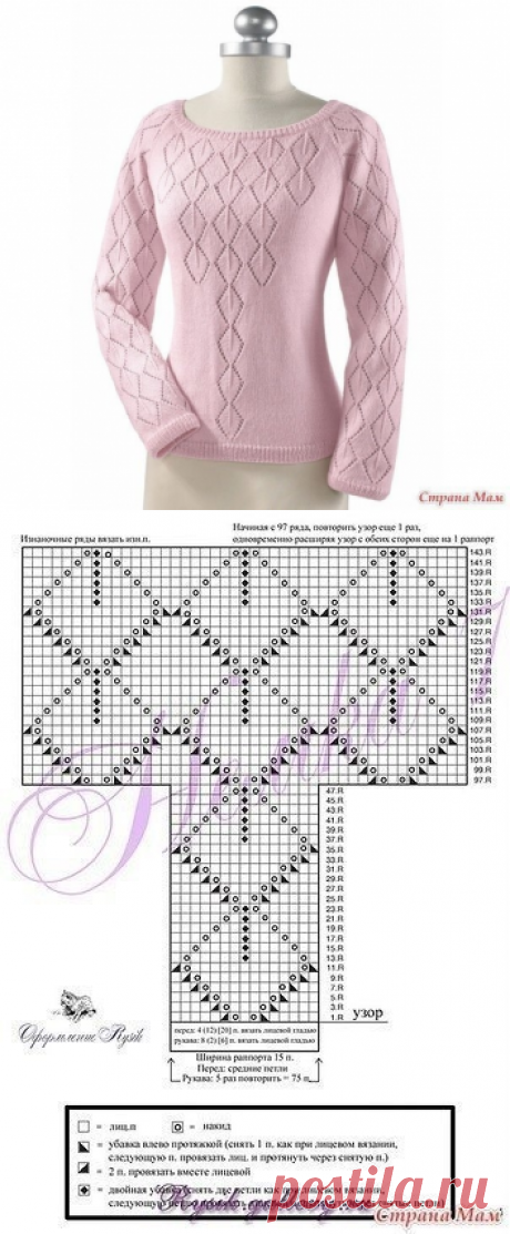 Нежный ажурный пуловер