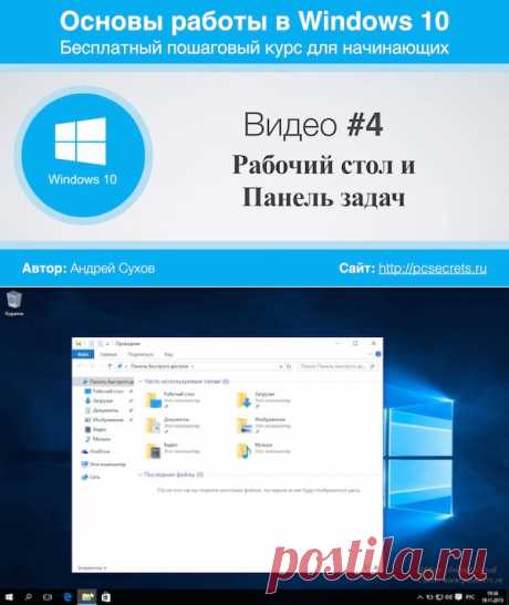 Рабочий стол Windows 10 | Компьютер для начинающих. Обучение работе на компьютере