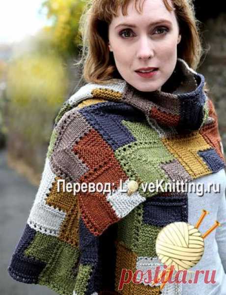 Шарф в квадраты | Loveknitting.ru
