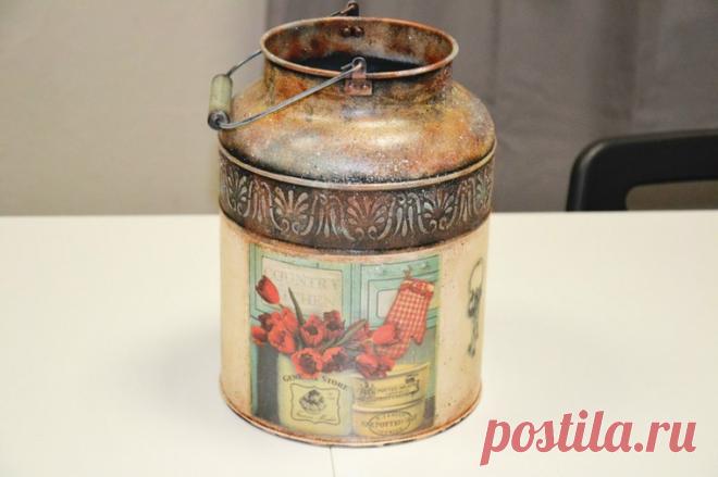 Декупаж на металлических поверхностях - подносах, посуде, чугунках