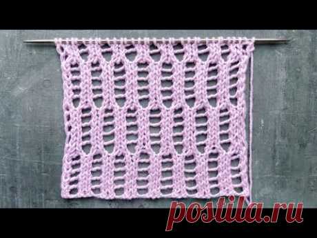 Прелестная сеточка спицами для вязания джемперов,  сарафанов