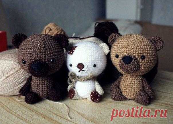 Мишки амигуруми