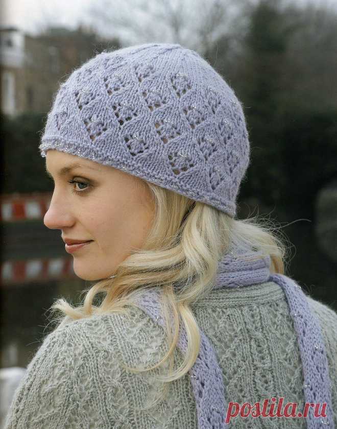 Вязаная спицами женская шапка Cate Hat