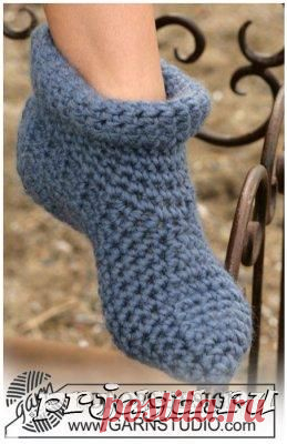 Вязание крючком - следки для начинающих от Drops
