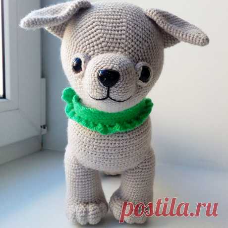 Вязаный щенок