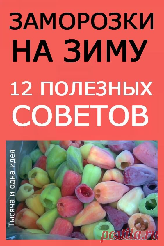 Заморозка на зиму: 12 полезных советов! | Тысяча и одна идея