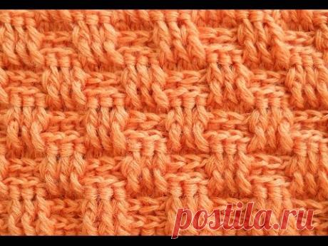 Узор Рогожка вкруговую - Crochet pattern Gunny circle - рельефные узоры